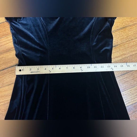 MODA INTERNATIONAL 90s Y2K WHIMSIGOTH VELOUR VAMPIRE MIDI DRESS Sz Small Petite - Picture 9 of 10